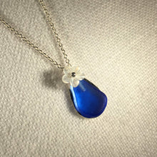 Load image into Gallery viewer, Teardrop Floating Bezel Sea Glass Necklace (Choose Color)