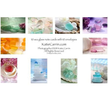 Load image into Gallery viewer, Set of 10 Sea Glass Art Print Note Cards