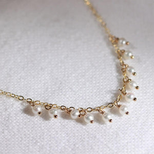 Freshwater Pearl charm necklace in 14 kt. GF
