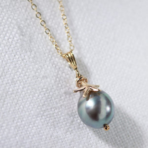 Tahitian Pearl and starfish Necklace in 14kt gold filled