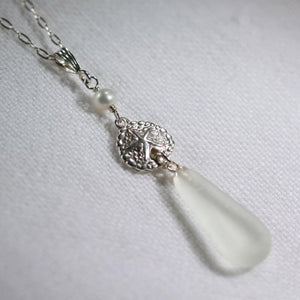 Sea Glass Treasure Necklace (Choose Color)