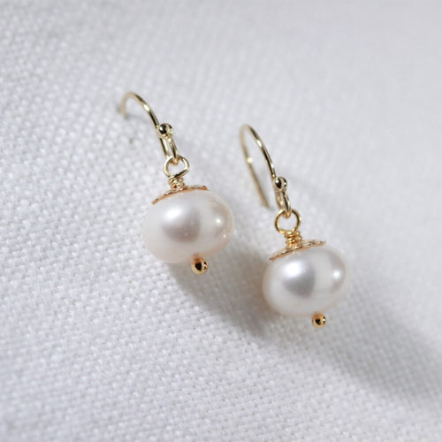 Freshwater Pearl Earrings in 14kt gold filled