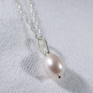 Freshwater Pearl Necklace in sterling silver