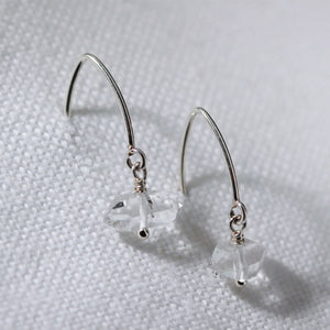 Herkimer Diamond gemstone Earrings in sterling silver