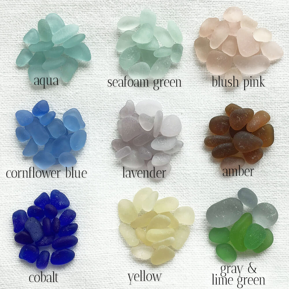 Sea Glass Color Rarity Chart
